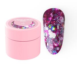 Блискітки для нігтів Luna Unicorn Gel № 4 5ml, Колекція гелів: Unicorn Gel, Номер: 4, фото 