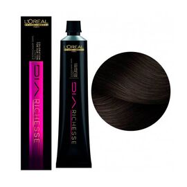 Фарба для волосся без аміаку L'Oreal Professionnel Dia Richesse 5.15,Світлий шатен попелястий червоне дерево, 50 мл, Номер краски: 5.15, фото 
