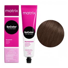 Крем-фарба для волосся Matrix SoColor Pre-Bonded 4MV шатен мокко перламутровий 90 мл, Номер краски: 4MV, фото 