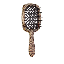 Гребінець Janeke Superbrush The Original Italian Desing леопардовий з чорним, фото 