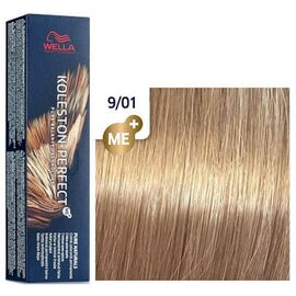 Фарба для волосся Wella Professionals Koleston Perfect ME+ Pure Naturals 9/01, Дуже світлий блонд натуральний попелястий, 60 мл, Номер краски: 9/01, фото 