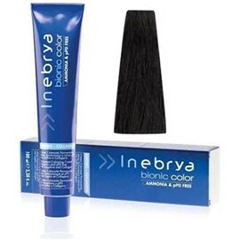 Стійка крем-фарба без аміаку Inebrya Bionic Color 1/0 чорний, 100 мл, Номер краски: 1/0, фото 