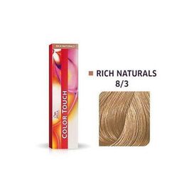 Безаміачна фарба для волосся Wella Professionals Color Touch Rich Naturals 8/3, Світлий Блондин золотистий, 60мл., Номер краски: 8/3, фото 