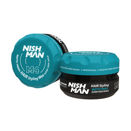Віск матовий для укладання волосся Nishman Hair Styling Matte Finish Wax M4 Super High Hold, 100 мл, фото 