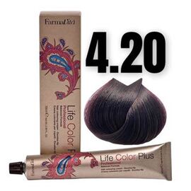 Стійка крем-фарба FarmaVita Life Color Plus 4.20, Каштановий ірис, 100 мл, Номер краски: 4.20, фото 