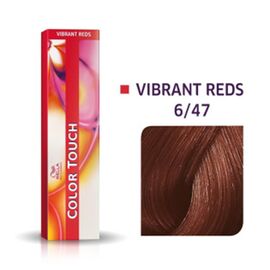 Безаміачна фарба для волосся Wella Professionals Color Touch Vibrant Reds 6/47, Темний блондин мідно-коричневий, 60мл, Номер краски: 6/47, фото 