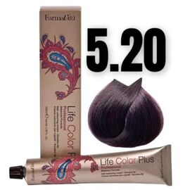 Стійка крем-фарба FarmaVita Life Color Plus 5.20, Світло каштановий ірис, 100 мл, Номер краски: 5.20, фото 