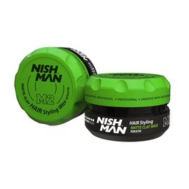 Матова глина для укладання волосся Nishman Matte Hair Styling Clay Wax Keratin M2, 30 мл, Об'єм: 30 мл, фото 