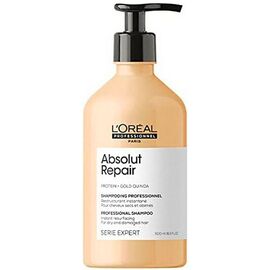 Шампунь для інтенсивного відновлення пошкодженого волосся L'Oreal Professionnel Serie Expert Absolut Repair Gold Quinoa + Protein Shampoo, 500 мл, Об'єм: 500 мл, фото 