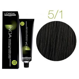 Фарба без аміаку L'Oreal Professionnel Inoa 5.1, Світлий шатен попелястий, 60 мл, Номер краски: 5.1, фото 