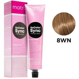 Крем-фарба без аміаку Matrix SoColor Sync Pre-Bonded 8WN, Світлий Блондин Теплий Натуральний,  90мл, Номер краски: 8WN, фото 