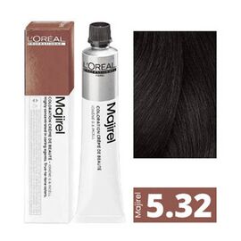Крем-фарба для волосся L'Oreal Professionnel Majirel 5.32, Світлий шатен золотисто-перламутровий, 50ml, Об'єм: 50 мл, Номер краски: 5.32, фото 