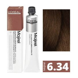 Крем-фарба для волосся L'Oreal Professionnel Majirel 6.34, Темний блондин золотисто-мідний, 50ml, Об'єм: 50 мл, Номер краски: 6.34, фото 