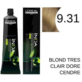 Фарба  без аміаку L'Oreal Professionnel Inoa 9.31 Дуже світлий блондин золотисто-попелястий, 60 мл, Номер краски: 9.31, фото 