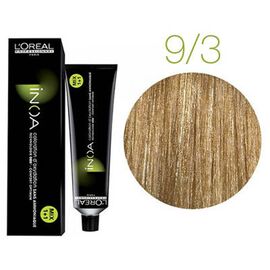 Фарба без аміаку L'Oreal Professionnel Inoa 9.3, Дуже світлий блондин золотистий, 60 мл, Номер краски: 9.3, фото 