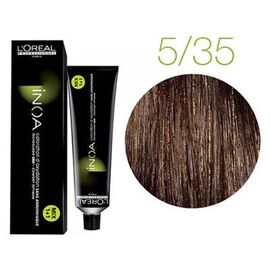 Фарба без аміаку L'Oreal Professionnel Inoa 5.35, Світлий шатен золотистий червоне дерево, 60 мл, Номер краски: 5.35, фото 