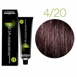 Фарба без аміаку L'Oreal Professionnel Inoa 4.20, Шатен перламутровий глибокий, 60 мл, Номер краски: 4.20, фото 