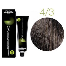 Фарба без аміаку L'Oreal Professionnel Inoa 4.3, Шатен золотистий, 60 мл, Номер краски: 4.3, фото 