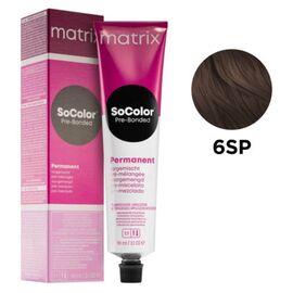 Стійка фарба для волосся Matrix SoColor Pre-Bonded 6SP, Темний Блондин Сріблястий Перлинний, 90 мл, Номер краски: 6SP, фото 