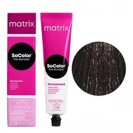 Стійка фарба для волосся Matrix SoColor Pre-Bonded 4AA, Шатен Глибокий Попелястий, 90 мл, Номер краски: 4AA, фото 