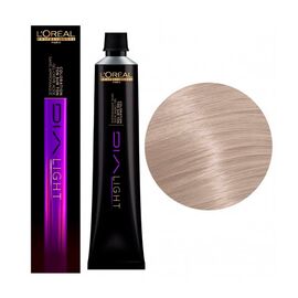 Безаміачна напівперманентна фарба для волосся L'Oreal Professionnel Dia Light 9.02, Дуже світлий блондин натуральний перламутровий, 50 мл, Номер краски: 9.02, фото 