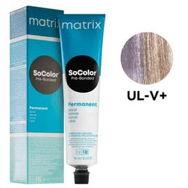 Освітлююча фарба для волосся Matrix SoColor Pre-Bonded Extra Blonde UL-V+, Ультра Блонд Фіолетовий +,90 мл, Номер краски: UL-V+, фото 