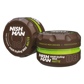 Віск для укладання  волосся матовий Nishman Hair Styling Wax 08 Matte, 100 мл, Об'єм: 100 мл, фото 