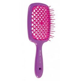 Гребінець Janeke Superbrush The Original Italian Desing фуксія з малиновим, фото 