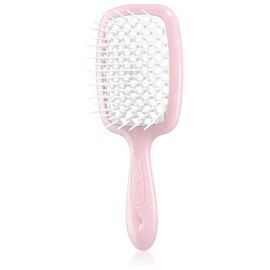 Гребінець Janeke Superbrush The Original Italian Patent Small ніжно-рожевий з білим, фото 