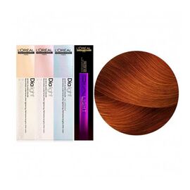 Безаміачна напівперманентна фарба для волосся L'Oreal Professionnel Dia Light 7.40, Блондин інтенсивний мідний, 50 мл, Номер краски: 7.40, фото 
