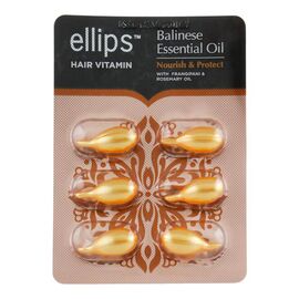 Вітаміни для волосся "Живлення і захист Балі" Ellips Hair Vitamin Balinese Essential Oil Nourish & Protect,6*1 мл, фото 