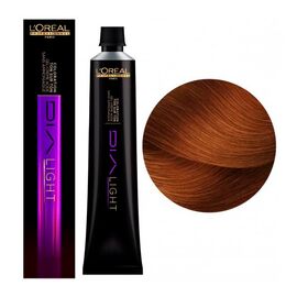 Безаміачна напівперманентна фарба для волосся L'Oreal Professionnel Dia Light 7.43, Блондин мідно-золотистий, 50 мл, Номер краски: 7.43, фото 