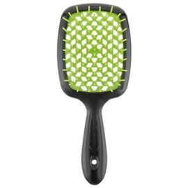 Гребінець Janeke Superbrush The Original Italian Desing чорний з зеленим, фото 