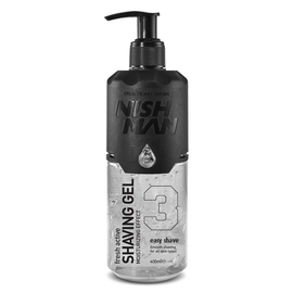 Гель для гоління Nishman Shaving Gel №3 Fresh  Active Easy Shave, 400 мл, фото 