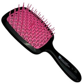 Щітка масажна силіконова Salon Professional чорно-рожева, фото 