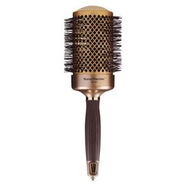 Брашинг Olivia Garden EXPERT BLOWOUT SHINE Wavy Bristles Gold&Brown 65, фото 