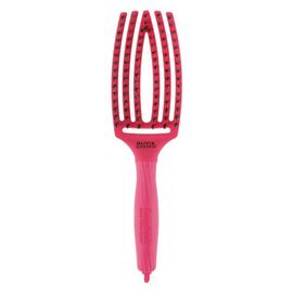 Щітка Olivia Garden FINGERBRUSH Care Iconic Boar&Nylon Hot Pink M, фото 