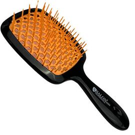 Щітка масажна силіконова Salon Professional чорно-помаранчева, фото 