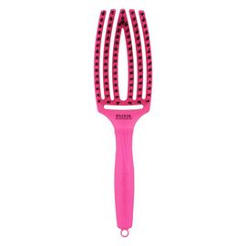 Щітка Olivia Garden FINGERBRUSH Boar&Nylon ThinkPink 2023 Neon Pink, фото 