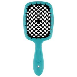 Гребінець Janeke Superbrush The Original Italian Desing бірюзовий з чорним, фото 