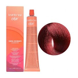 Крем-фарба для волосся Inebrya Color 4/66f Каштан вогненно-червоний з вмістом аміаку, 100 мл, Відтінок фарби: Червоний, фото 
