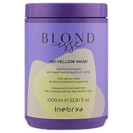 Маска для освітленого або сивого волосся Inebrya Blondesse No-Yellow Mask, 1000 мл, Об'єм: 1000 мл, фото 
