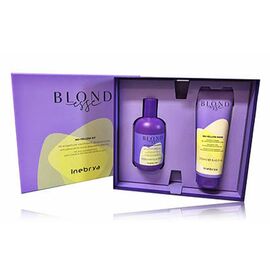 Набір для знебарвленого або сивого волосся Inebrya Blondesse Kit No-Yellow, 300 мл+250 мл, фото 