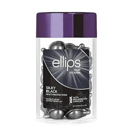 Вітаміни для волосся "Шовкова ніч" з про-кератиновим комплексом Ellips Hair Vitamin Silky Black With Pro-Keratin Complex,20*1 мл, фото 