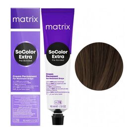 Стійка крем-фарба для волосся Matrix Socolor Beauty (Pre-Bonded Permanent) Extra Coverage 505NA, Натурально-попелястий  Світлий Шатен 90 мл, фото 