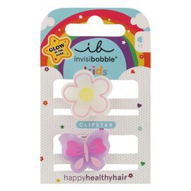 Заколки для волосся, 2 шт Invisibobble Clipstar Kids Happy Flower, фото 