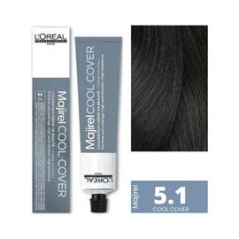 Стійка фарба для волосся L'Oreal Professionnel Majirel Cool Cover 5.1,Світлий шатен попелястий, 60 мл, Об'єм: 60 мл., Номер краски: Cool Cover 5.1, фото 