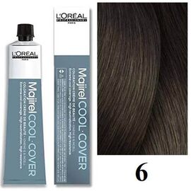 Стійка фарба для волосся L'Oreal Professionnel Majirel Cool Cover 6,Темний блондин, 60 мл, Об'єм: 60 мл., Номер краски: Cool Cover 6, фото 
