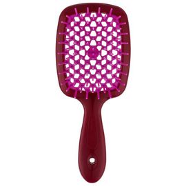 Гребінець Janeke Superbrush The Original Italian Desing бургунді з рожевим, фото 