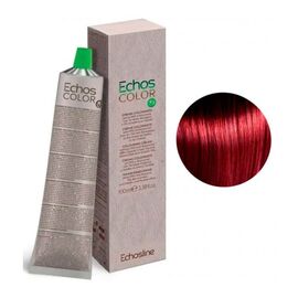 Крем-фарба для волосся Echosline Echos Color Colouring Cream,7.66 Середній блондин насичений червоний, 100 мл, Номер краски: 7.66, фото 